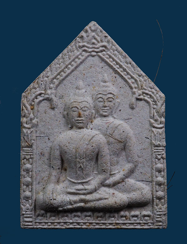 พระขุนแผนคู่บารมี เนื้อผงพรายกุมารผสมเส้นเกษา หลังฝังตะกรุด ปี 2547 หลวงพ่อสาคร วัดหนองกรับ 