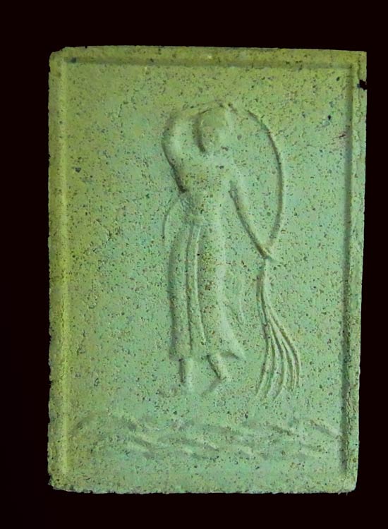 พระสมเด็จปรกโพธิ์ 9 ใบหลังพระแม่ธรณีมวยผม พิมพ์ใหญ่ เนื้อนิยม A หลวงปู่หมุน ออกวัดซับลำใย