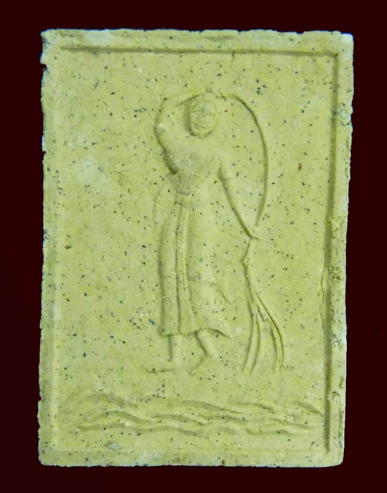 ระสมเด็จปรกโพธิ์ 9 ใบหลังพระแม่ธรณีมวยผม พิมพ์ใหญ่ เนื้อนิยม หลวงปู่หมุน ออกวัดซับลำใย