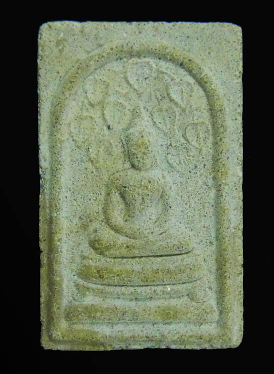 พระสมเด็จปรกโพธิ์ 9 ใบหลังพระแม่ธรณีมวยผม เนื้อนิยม A หลวงปู่หมุน ออกวัดซับลำใย