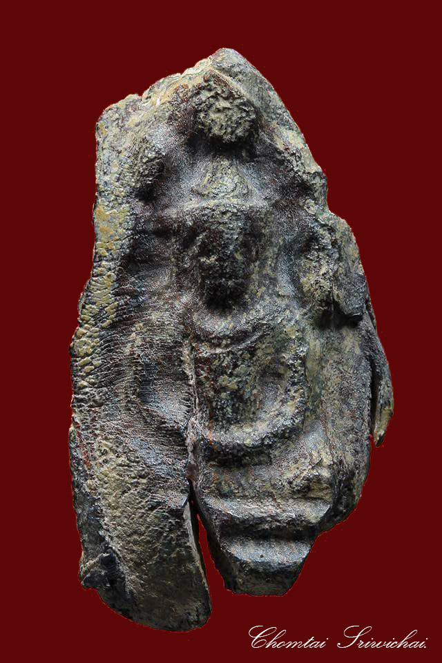 พระนาคปรก เนื้อชินตะกั่วสนิมแดง