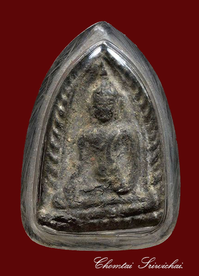 พระขุนแผนใบมะยม กรุวัดพระศรีรัตนมหาธาตุ สุพรรณบุรี