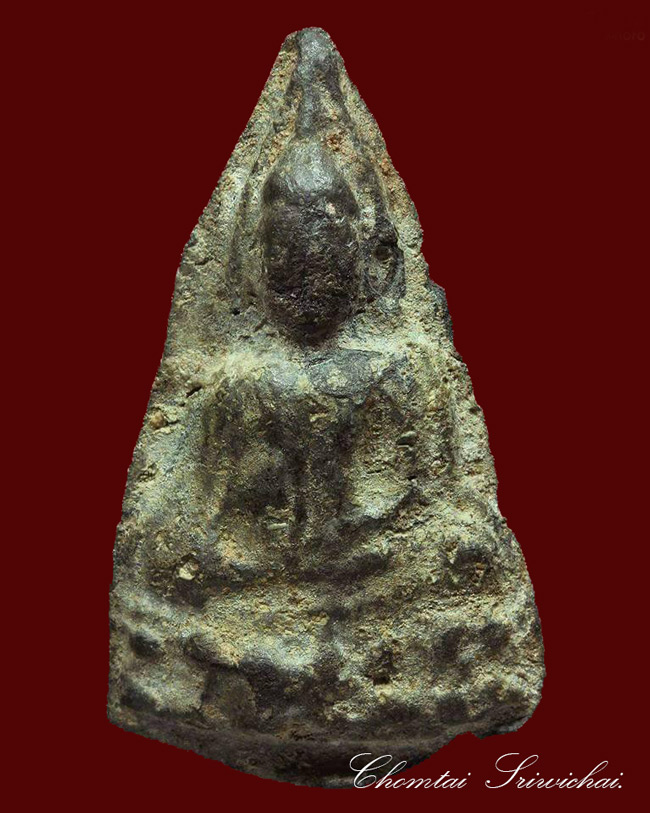 พระท่ามะปราง เนื้อชินเงิน กรุวัดพระศรีรัตนมหาธาตุ สุพรรณบุรี