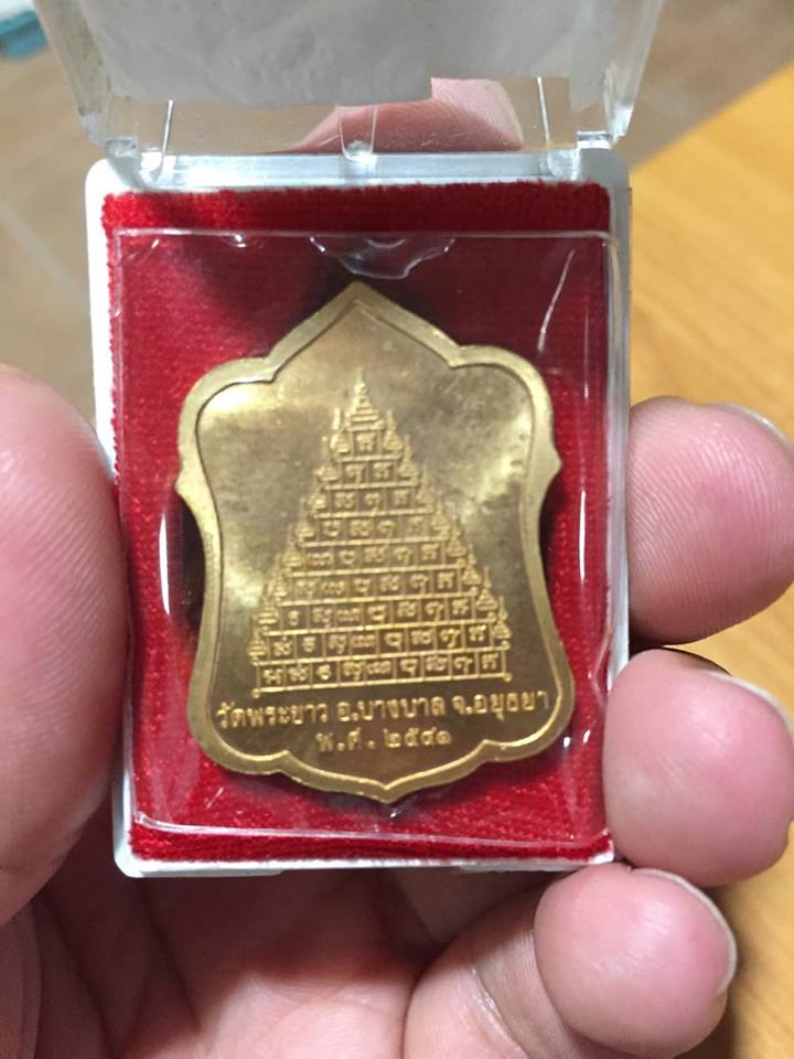 เหรียญซุ้มระฆังหลังเก้ายอด หลวงปู่ทิม วัดพระขาว ปี41 เนื้อทองไมคอน