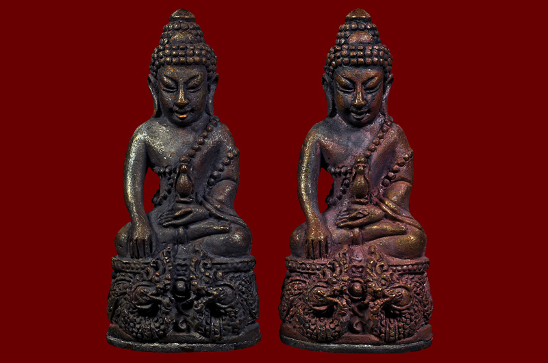 พระกริ่งศรีสุทโธเนื้อสัมฤทธิ์ก้นทองแดง หลวงปู่บัว ถามโก พศ.2560 หมายเลข No.1126 + หมายเลข No.1243