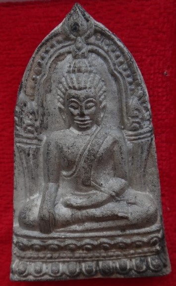 พระพุทธชินราชใบเสมา ย้อนยุค เนื้อชินเงิน ปรอทขาว รุ่นประทานพ ร ปี 47 เคาะเดียว2องค์