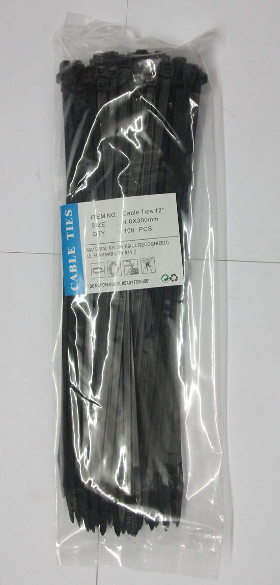 คเบิ้ลไทร์ (cable tie) สายรัดเคเบิ้ลไทร์ (หนวดกุ้ง) 12"