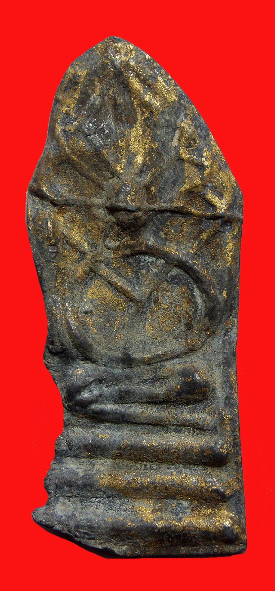 พระนาคปรก กรุเก๋งจีน จ.ระยอง เนื้อชินตะกั่วปิดทองเดิมๆ