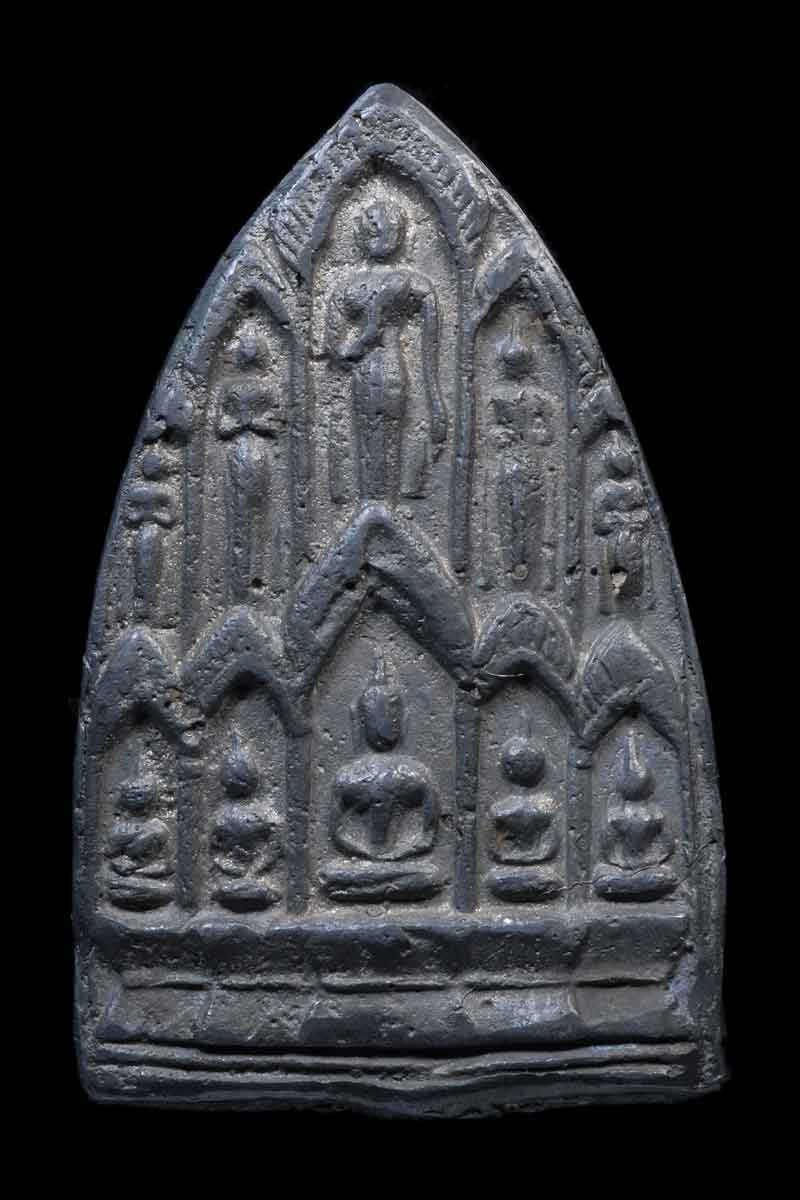 พระสิบทัศน์ หลวงพ่อเงิน วัดดอนยายหอม เนื้อชิน 2 หน้า หายากมากๆ