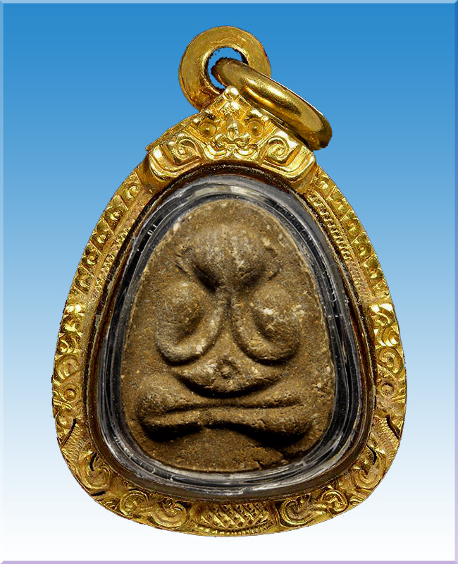 พระปิดตามหาลาภรุ่นแรกหลวงปู่คร่ำวัดวังหว้าเนื้อพิเศษฝังพลอยหลวงปู่ทิม