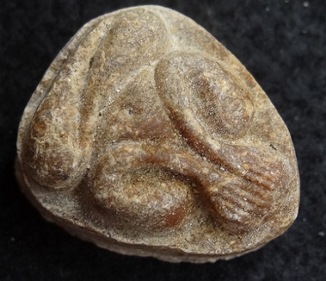 พระปิดตามหาเสน่ห์ หลังยันต์พุทโธ เนื้อเกสรน้ำตาลปิ๊บ คราบกรุเดิมๆ