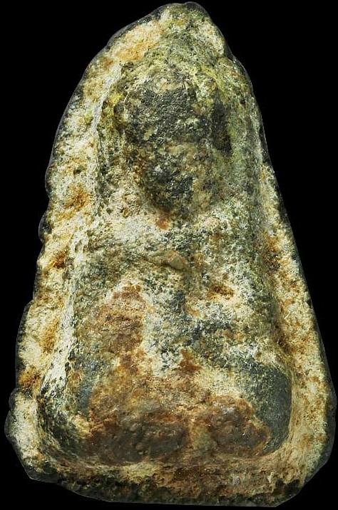 พระร่วงนั่ง เนื้อชินเงิน กรุวัดจรเข้ร้อง จ.สุโขทัย พระดูง่าย