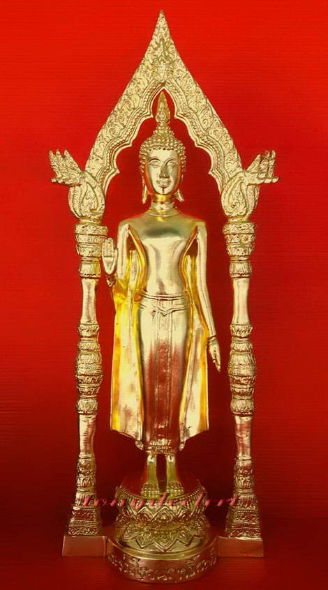 พระบูชาพระร่วงโรจนฤทธิ์ วัดพระปฐมเจดีย์ รุ่นเจ้าทรัพย์ มีซุ้มปิดทองสวยมากค่ะ
