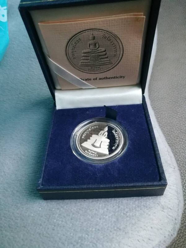 เหรียญหลวงพ่อโสธร 2หน้า เนื้อเงินขัดเงา ปี2537 (R.A.M.) สวยมาก