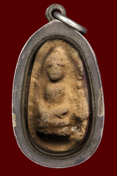 พระถ้ำเสือ กรุเก่า พิมพ์เล็กหน้าแก่  มีกรอบ