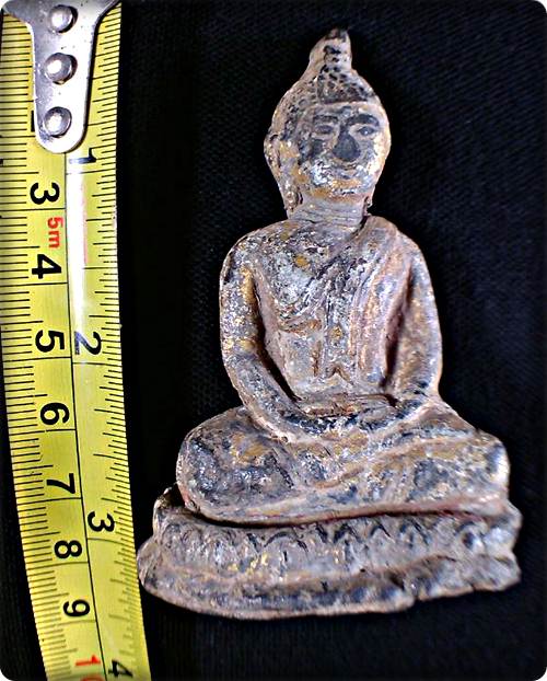 จัดของสะสมพระรัตนะ เนื้อตะกั่วสนิมแดง พิเศษใต้องค์พระปิดทองเก่าขุดพบที่กรุอยุธยาเป็นพระความสำเร็จสวย