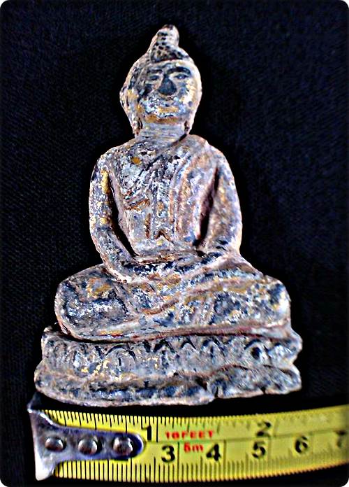 จัดของสะสมพระรัตนะ เนื้อตะกั่วสนิมแดง พิเศษใต้องค์พระปิดทองเก่าขุดพบที่กรุอยุธยาเป็นพระความสำเร็จสวย