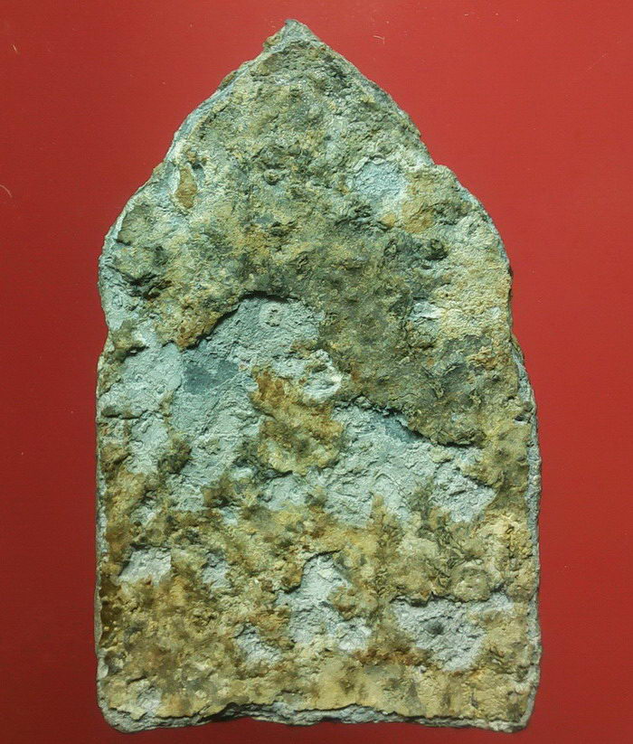 พระขุนแผน ใบตำลึง เนื้อชินเงิน กรุวัดสะแก โคราช