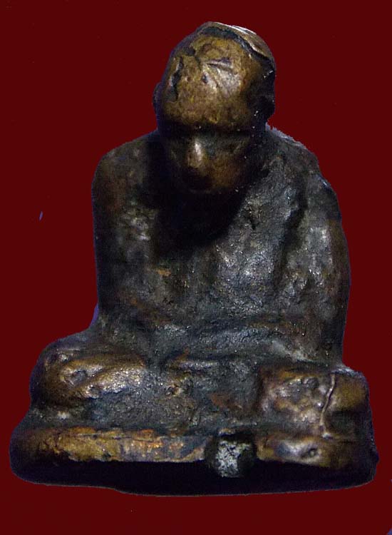 รูปหล่อโบราณหลวงพ่อเขียนพิมพ์ค่อมเล็กออกวัดพร้าว