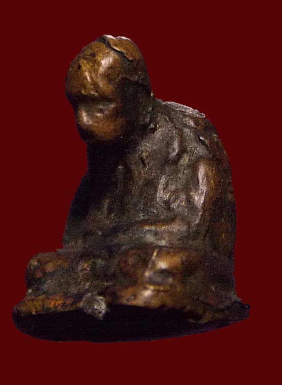 รูปหล่อโบราณหลวงพ่อเขียนพิมพ์ค่อมเล็กออกวัดพร้าว