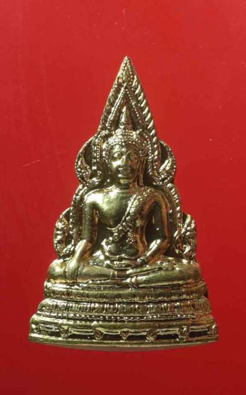 พระพุทธชินราช วัดเกาะเสือ ปี2512 กะไหล่ทอง (หลวงพ่อเงิน วัดดอนยายหอมปลุกเสก) สวยๆ มาพร้อมบัตรรับรอง