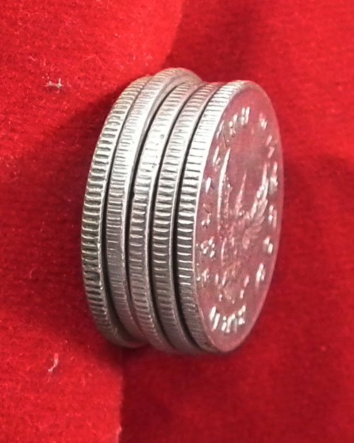 เหรียญบาทหลังพญาครุฑ ร. ๙ ปี ๒๕๑๗ จำนวน๕ เหรียญ