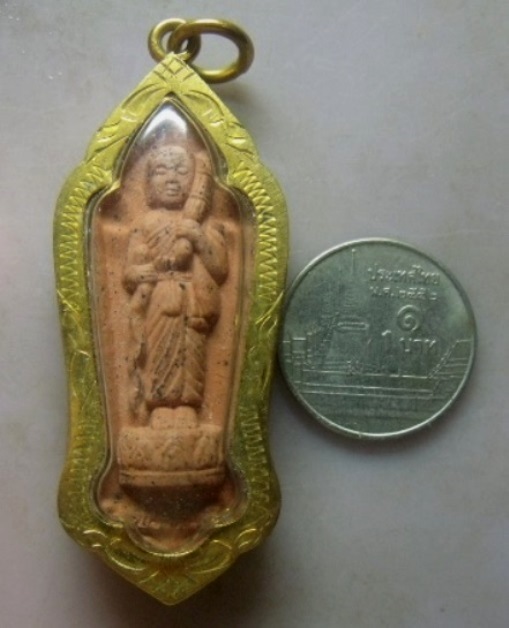 **วัดใจ**พระสิวลีมหาลาภ เนื้อผงหลังยันต์ นะชาลีติ**บูชาเสริมโชคลาภ เลี่ยมทองไมครอนพร้อมใช้