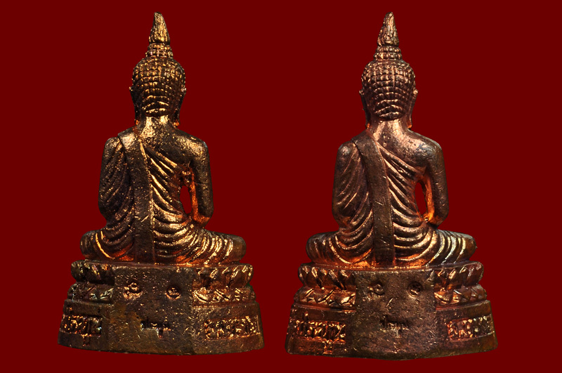 พระกริ่งมงคลเศรษฐีเนื้อทองแดง รุ่น ที่ระลึกงานปิดทองฝังลูกนิมิต หลวงปู่บัว ถามโก พศ.2554 + แพ๊คคู่