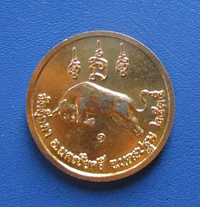 เหรียญหลวงพ่อเพี้ยน  วัดตุ๊กตา  จ.นครปฐม  ปี2535  กะไหล่ทอง