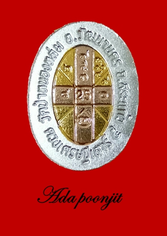 เหรียญดวงเศรษฐี รุ่น2 หลวงปู่หมุน ปี2556 รุ่นหมุนเงินทองดีเฮงเนื้อ 3 กษัตริย์  วัดป่าหนองหล่ม 