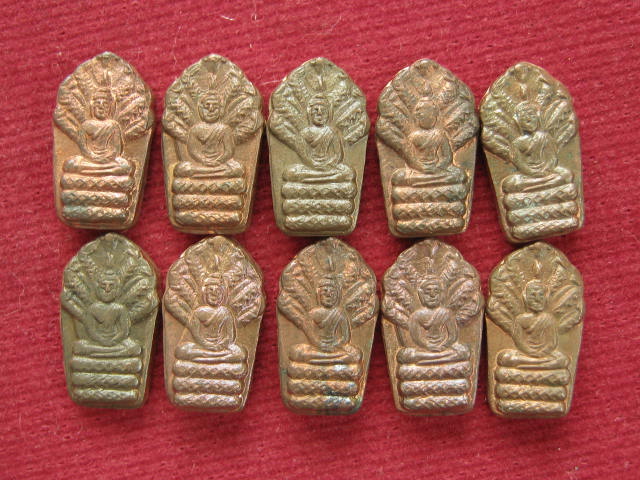 10 องค์ ปรกใบมะขาม ลป.คำพันธ์ วัดธาตุมหาชัย ครบ 77 ปี รุ่นมหาชัย ปี35