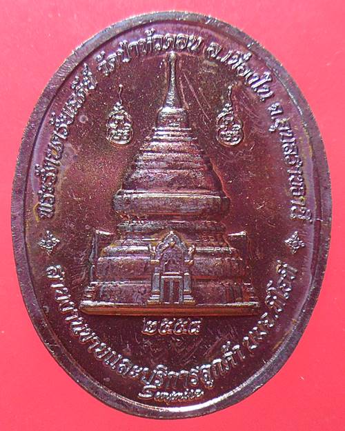 เหรียญพระแก้วมรกต หลัง พระรัตนตรัยเจดีย์ วัดป่าหัวดอน อ.เขื่องใน จ.อุบลราชธานี ปี ๒๕๕๘ เนื้อทองแดง/6