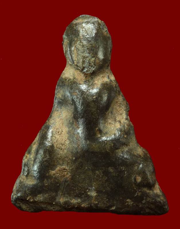 พระหลวงพ่อโต ปางมารวิชัย เนื้อชินเงิน กรุบางกระทิง จ.อยุธยา พระอายุ 400-500 ปี ไม่มีอุดไม่มีซ่อม แท้