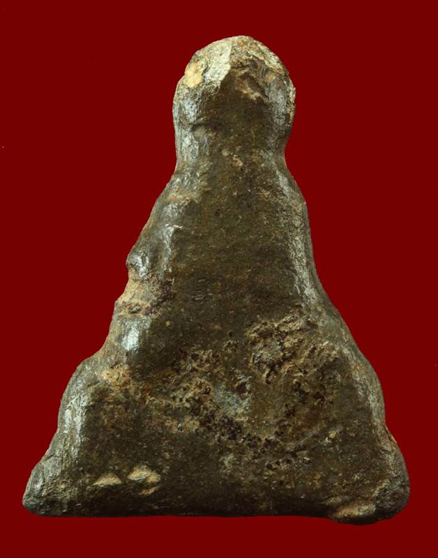 พระหลวงพ่อโต ปางมารวิชัย เนื้อชินเงิน กรุบางกระทิง จ.อยุธยา พระอายุ 400-500 ปี ไม่มีอุดไม่มีซ่อม แท้