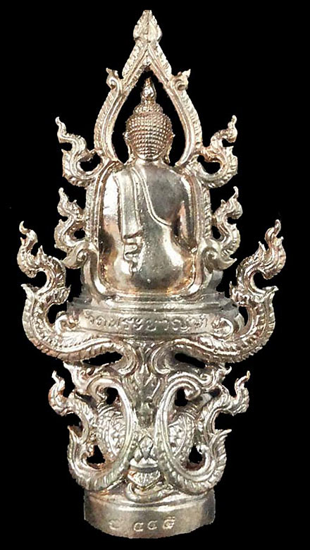 พระพุทธนิมิตรพิชิตมาร พระอธิการใจ วัดพระยาญาติ จ.สมุทรสงคราม ปี2559 เนื้อนวะ หมายเลข 444