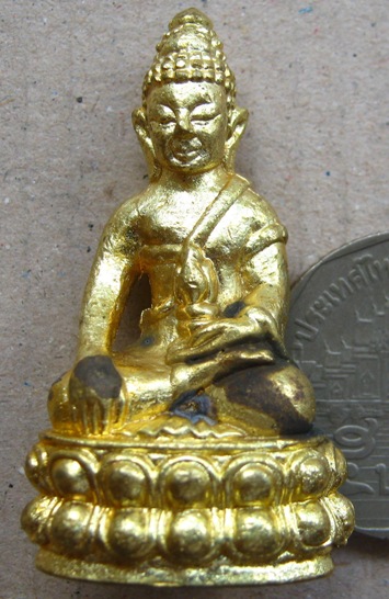 พระกริ่ง รุ่นกันภัย หลวงพ่อเพี้ยน วัดเกริ่นกฐิน จ ลพบุรี ปี2550 เนื้อทองทิพย์ พร้อมกล่องเดิม