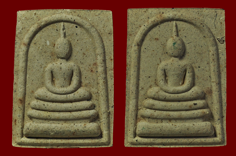 พระสมเด็จแผ่นโค้ดทองแดง หลวงปู่บัว ถามโก วัดศรีบุรพาราม พศ.2560 หมายเลข No.604 + No.643