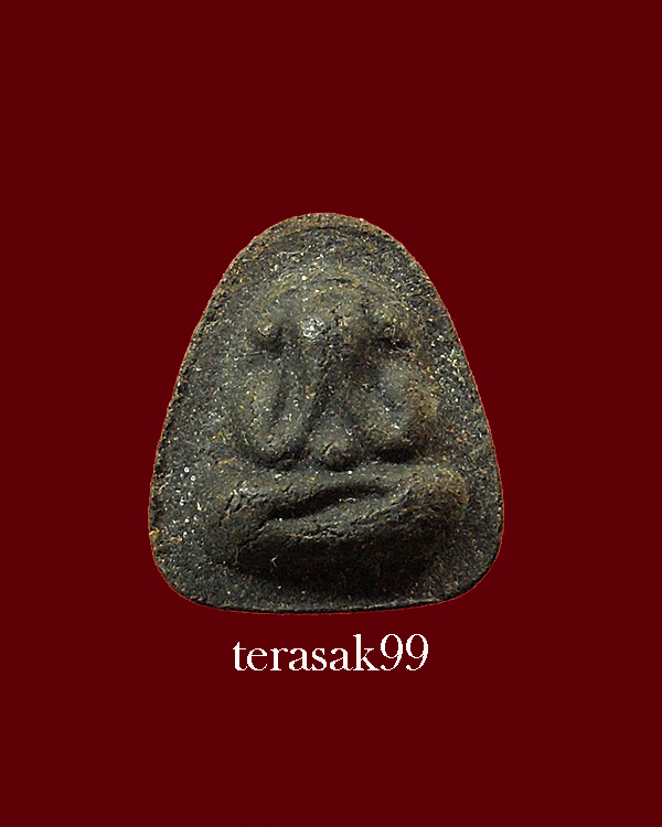 พระปิดตา2หน้า พิมพ์จิ๋ว หลวงปู่เฮี้ยง วัดป่าฯ(อรัญญิกาวาส) ปี2505 เนื้อผงคลุกรัก