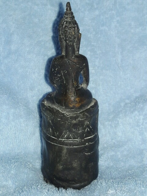 พระเชียงรุ้งเนื้อสำริด สูง 5 นิ้ว เคาะเดียวแดง