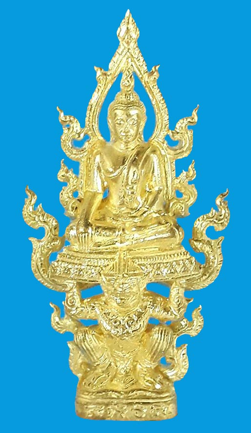 พระพุทธนิมิตรพิชิตมาร รุ่นพิชิตมาร พระอธิการใจ วัดพระยาญาติ จ.สมุทรสงคราม ปี2559 เนื้อทองเหลืองเกร็ด