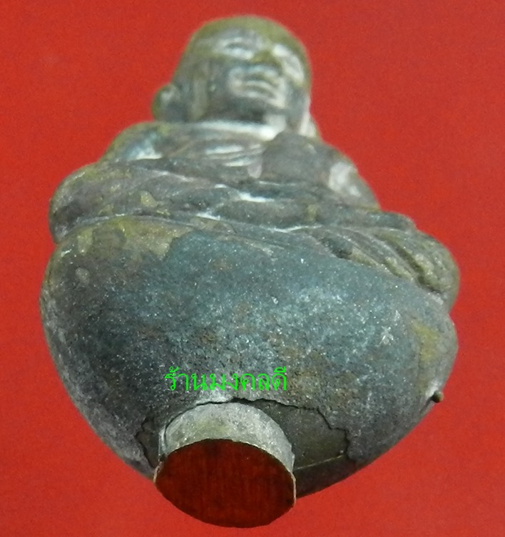 หลวงพ่อเงิน หล่อนำฤกษ์ พิมพ์ก้นถ้วยเบ้าทุบ เนื้อเงินพดด้วง รุ่นเงินสิทธิโชติ วัดบางคลาน ปี57#628