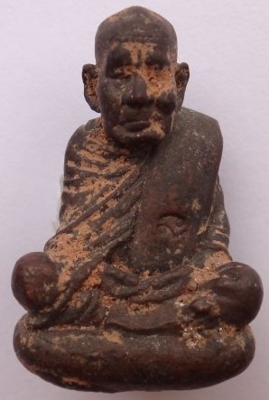 รูปหล่อโบราณ รุ่นแรก หลวงปู่ไข่ วัดลำนาว พิมพ์เล็ก ปี51 เคาะ เดียว