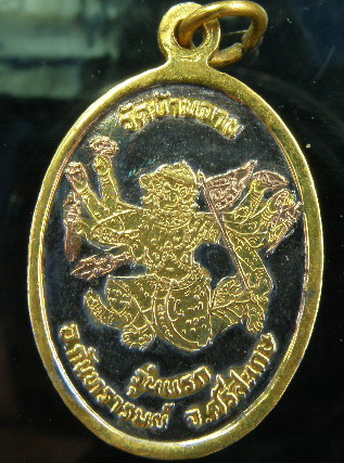 เหรียญหลังหนุมาน หลวงปู่หมุน วัดบ้านจาน(ลงยา)