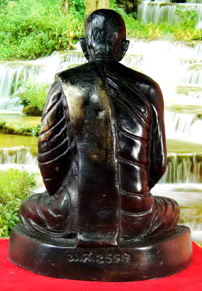 ***หลวงพ่อพรหม ถาวโร วัดช่องแค พระบูชา ขนาดหน้าตัก 5 นิ้ว ฐานกลมรี เนื้อทองเหลืองรมดำ