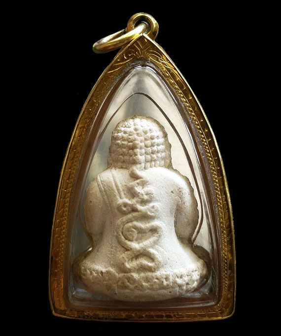 เคาะเดียว พระปิดตารุ่นไตรมาสรวยทันใจ หลวงปู่หมุน เนื้อผงงาช้าง ตอก1โค๊ด เลข3หลัก ทองหนาๆ