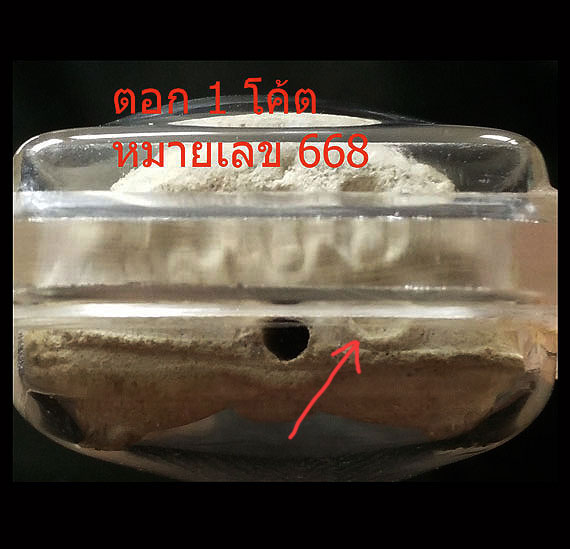เคาะเดียว พระปิดตารุ่นไตรมาสรวยทันใจ หลวงปู่หมุน เนื้อผงงาช้าง ตอก1โค๊ด เลข3หลัก ทองหนาๆ