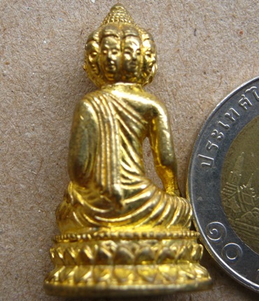 พระเศรษฐีนวโกฎิ ปี2553เลข504 เนื้อทองเหลือง ฐานอุดผง หลวงพ่อเพี้ยน วัดเกริ่นกฐิน สร้าง1000องค์+กล่อง