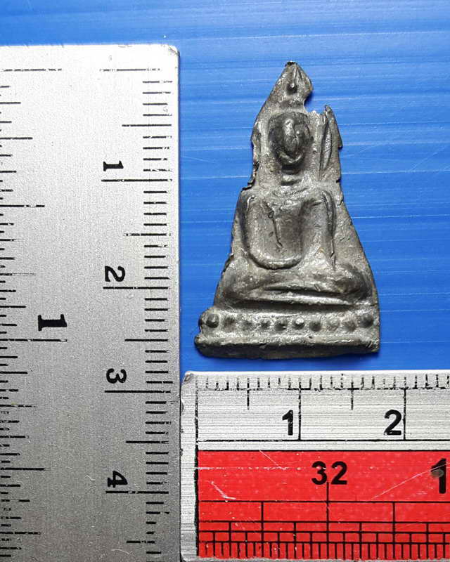 พระกรุวัดเพชร พิมพ์สดุ้งกลับ เนื้อชินเงิน จ.สระบุรี