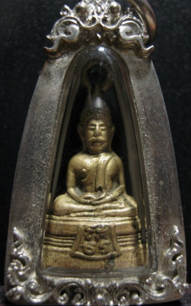 พระกริ่งเล็กมีหูหลวงพ่อโสธร ปี2508 เนื้อทองเหลือง วัดโสธรฯ จ.ฉะเชิงเทรา มีเลี่ยมเงินยกซุ้มสวย ๆ พร้อ