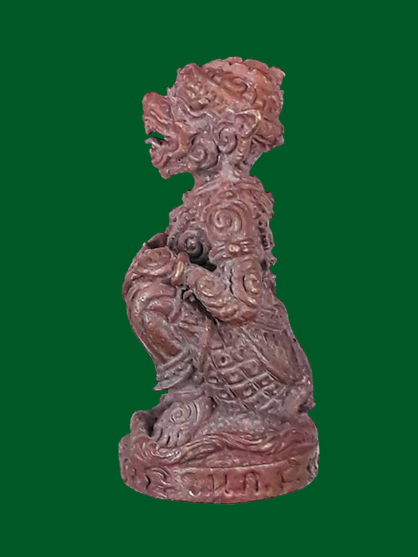 หนุมานมหาปราบ รุ่นแรก หลวงพ่อสาคร วัดหนองกรับ จ.ระยอง ปี2552  เนื้อทองแดงเถื่อน ก้นอุดผงพราย